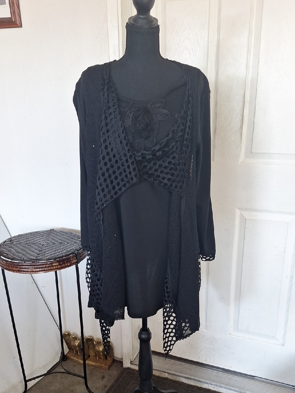 Pretty Angel Tunic Black Y2k Style Women Large